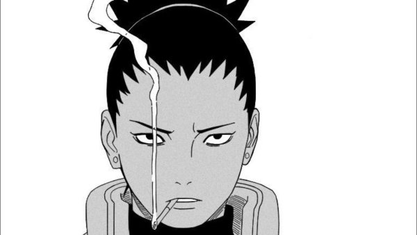 Шикамару Нара с сигаретой