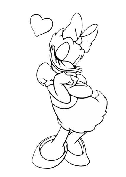 Дональд и Дейзи раскраска