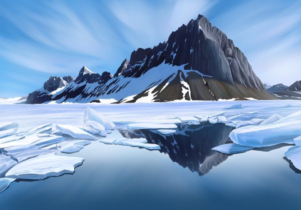 Айсберг нарисованный