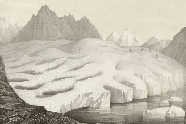 Ледяная гора белый фон