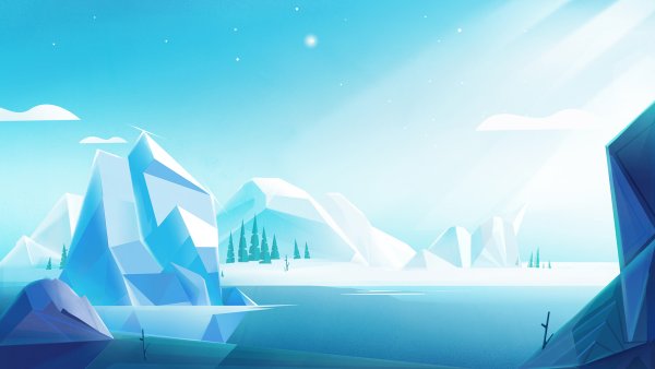 Ледники акварель