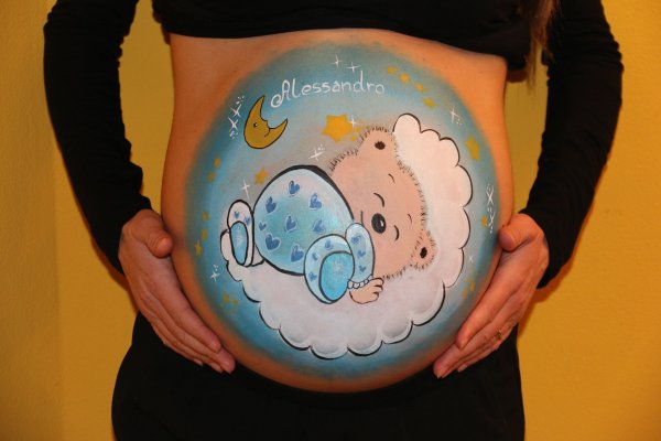 Рисунок на животе беременной мальчик