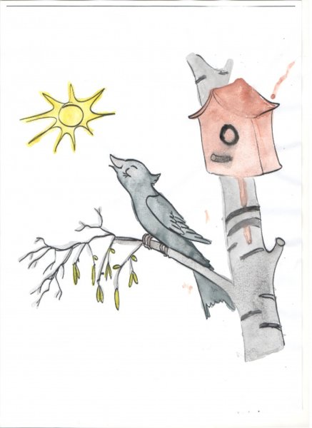 Рисование Скворушка