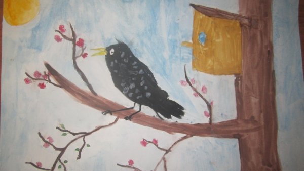 Скворушка прощается картина