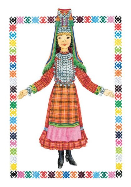 Национальный костюм чувашей рисунок
