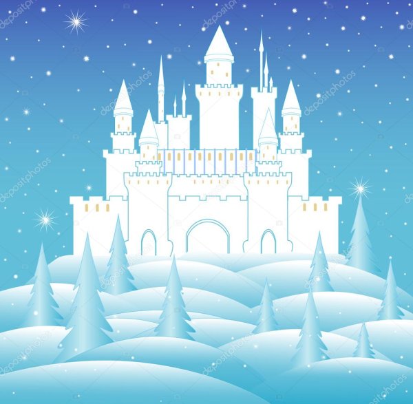 Ледяной дворец Эльзы вектор