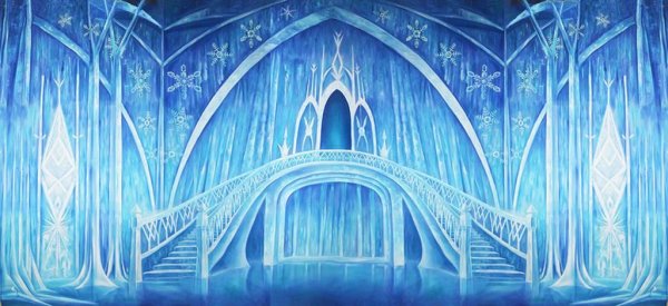 Ледяной дворец Эльзы интерьер