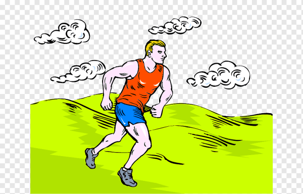 Бегущая девушка рисунок