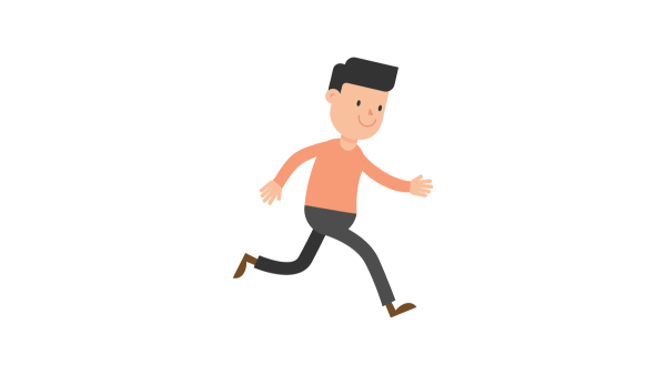 Девушка бежит