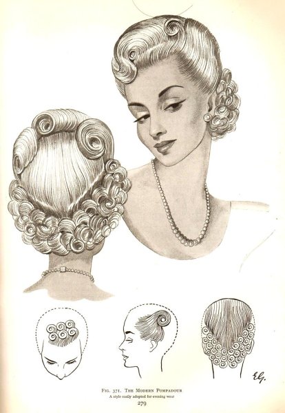 Фэшн иллюстрация прически