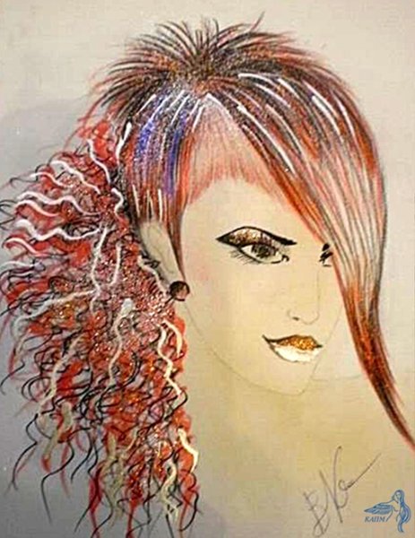 Фэшн иллюстрация прически