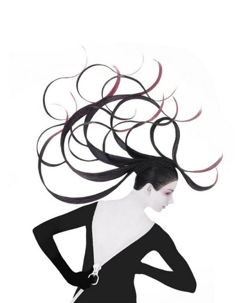 Необычные причёски из волос