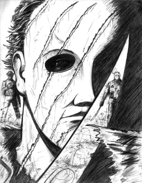 Майкл Майерс арт карандашом