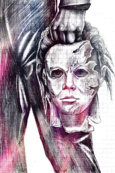 Майкл Майерс черно белый