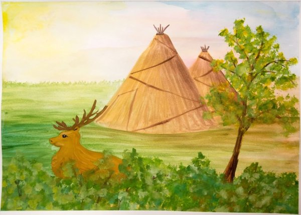 Природа Ямала рисунки детей