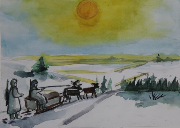 Рисунок Ямальский пейзаж