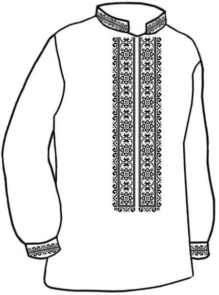 Раскраска русской рубахи