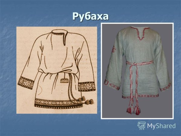 Мужская рубаха древней Руси