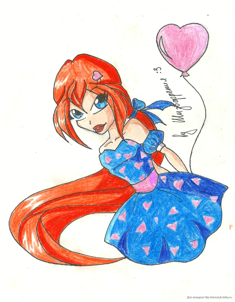 Нарисовать Винкс Блум