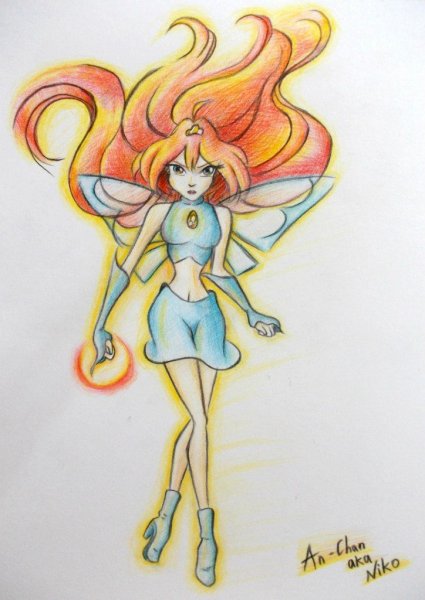 Блум из Винкс срисовать