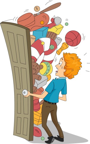 Беспорядок в шкафу карикатура