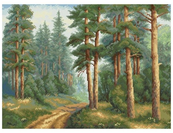 Рисование лес для дошкольников