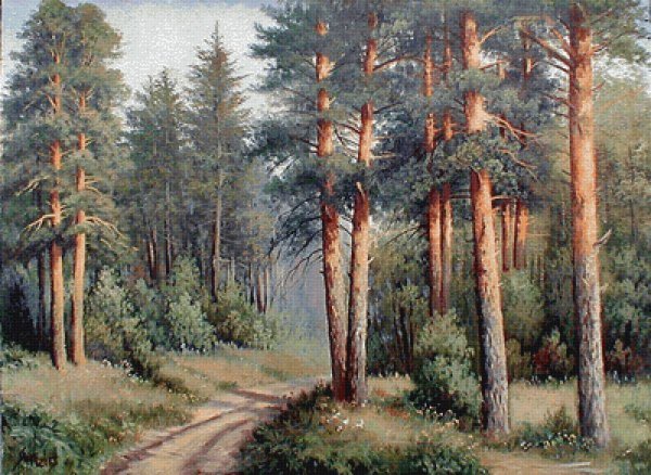 Лес рисунок