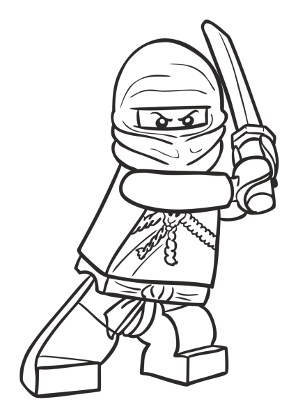 Раскраска Ниндзяго Кай