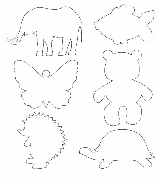 Контуры животных для вырезания