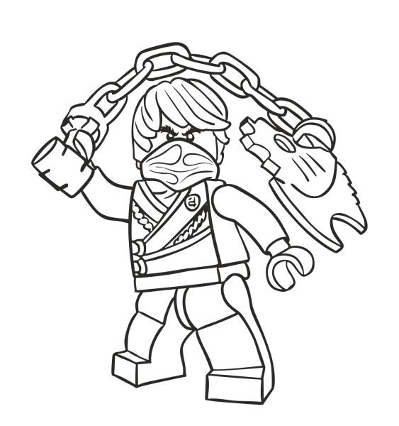 Раскраска Ниндзяго Коул