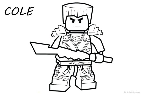 Раскраска Зейн из Ниндзяго