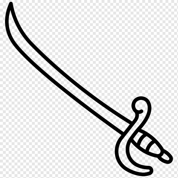 Сабля трафарет