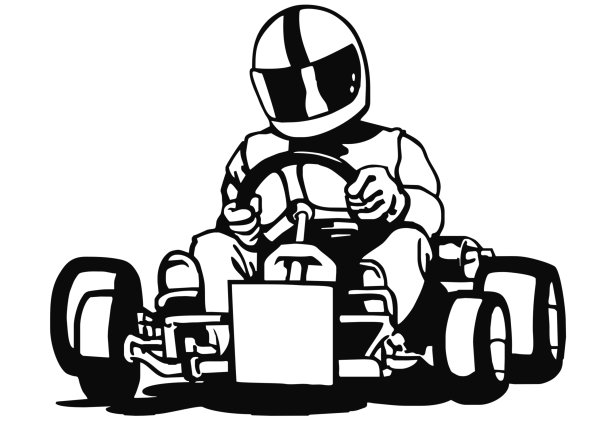 Картингист сбоку вектор картинг