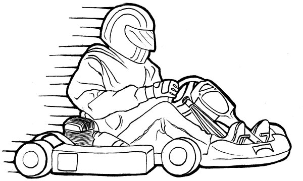 Картинг раскраска