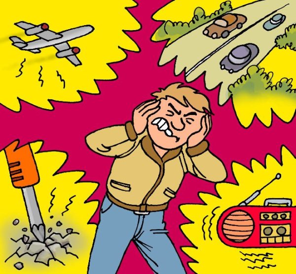 Шумовое загрязнение иллюстрации