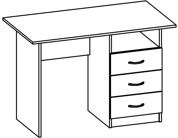 Стол письменный 1100х600х750