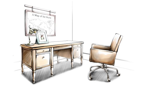 Письменный стол вектор