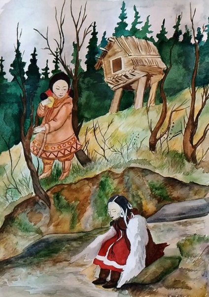 Иллюстрация к нанайской сказке Айога