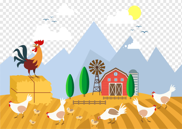 Мультяшный домик курицы
