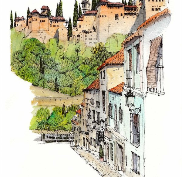 Альгамбра Испания картины