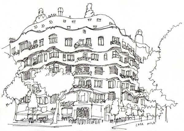 Испания Гауди скетч