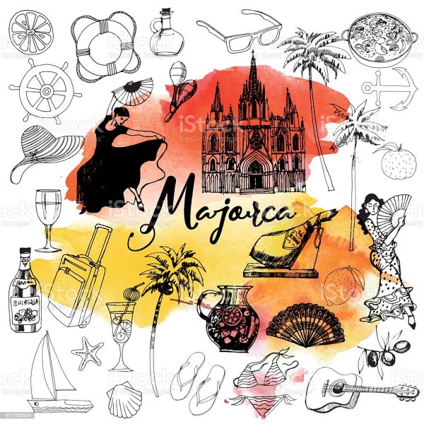 Коллаж Испания рисунок