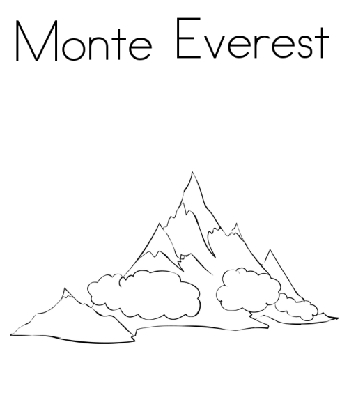 Гора раскраска горы Эверест