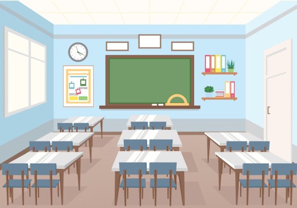 Школьная парта в классе