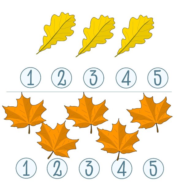 Осенняя математика для дошкольников