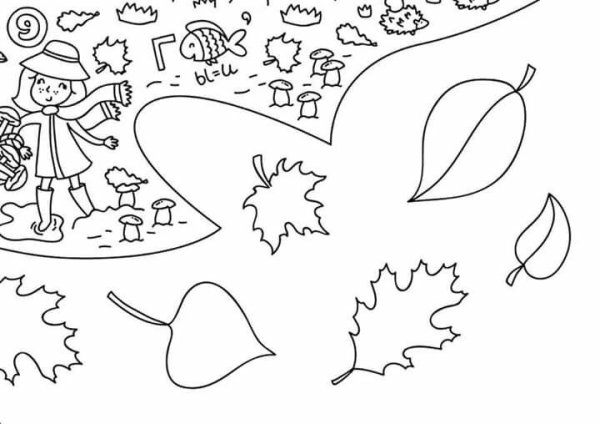 Гигантская раскраска осень