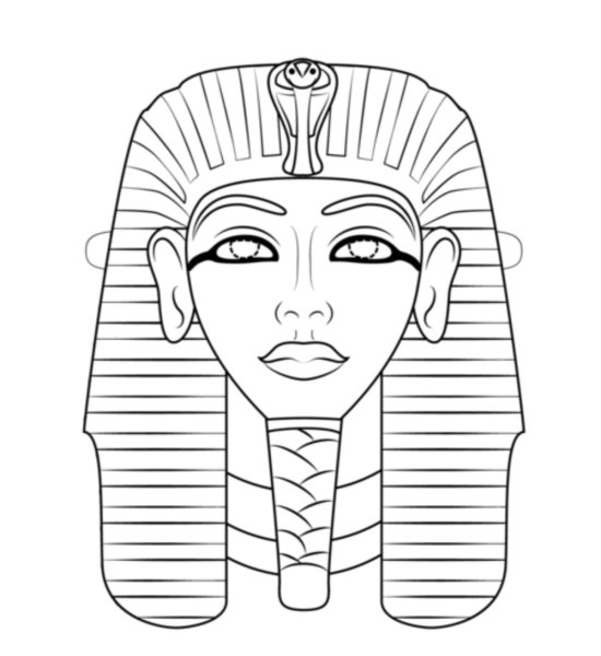 Маска фараона Тутанхамона рисунок