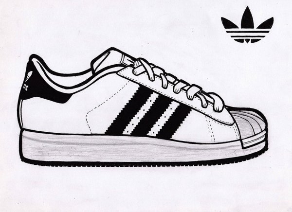 Кроссовки карандашом