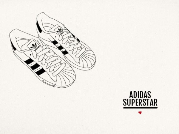 Adidas нарисованные карандашом