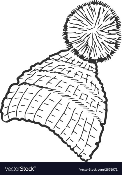 Шапка с помпоном для раскрашивания